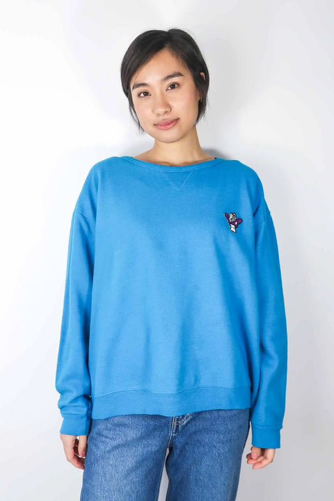 Sweater, blue-turquoise, M  Patch"Norah" wearing between mondays
