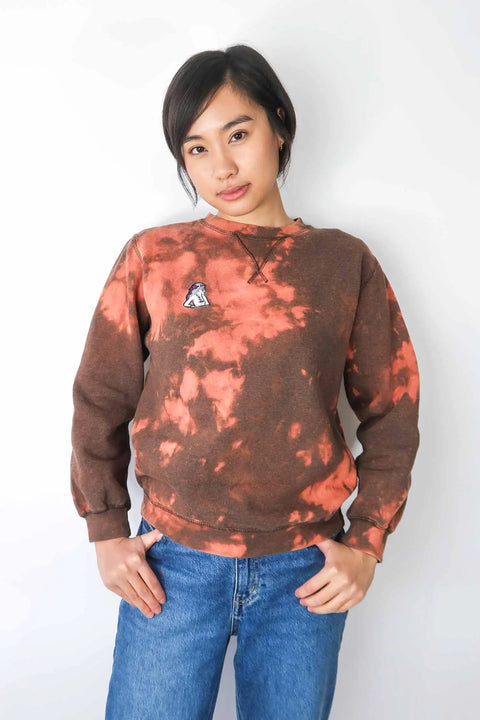 Batik Sweater, orange/brown, S, "Janna" wearingbetweenmondays