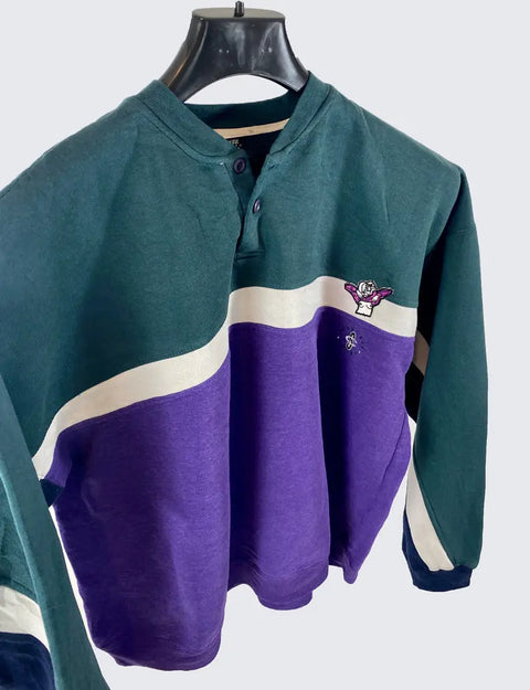 Sweater, purple-green, L,  Patch"Norah" wearing between mondays