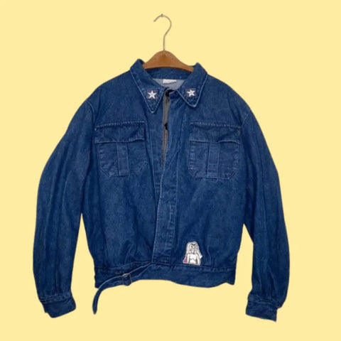 Vintage Denim Jacket, dark blue, Cowboy style wearingbetweenmondays