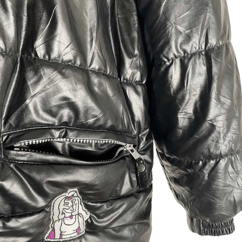 Vintage puffer Jacket, black, shiny wearingbetweenmondays