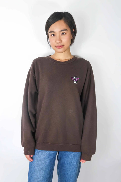 Sweater, brown, M/L  Patch "Norah" wearing between mondays