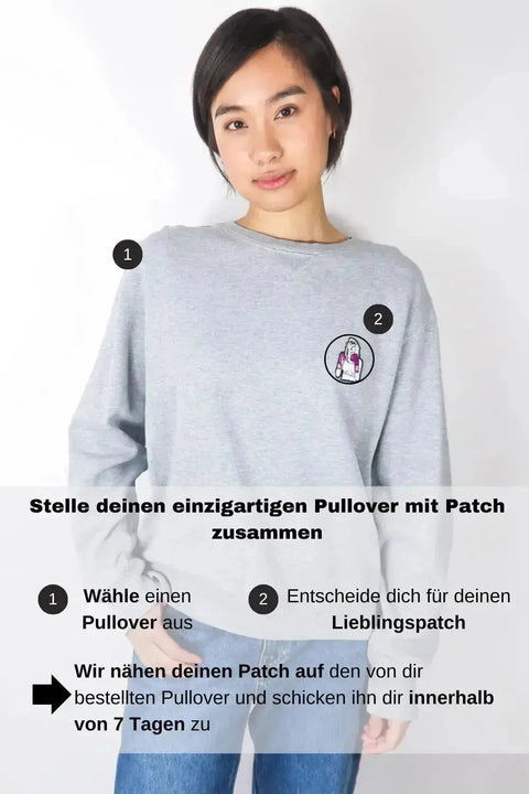 Pullover, grün, M/L wearing between mondays