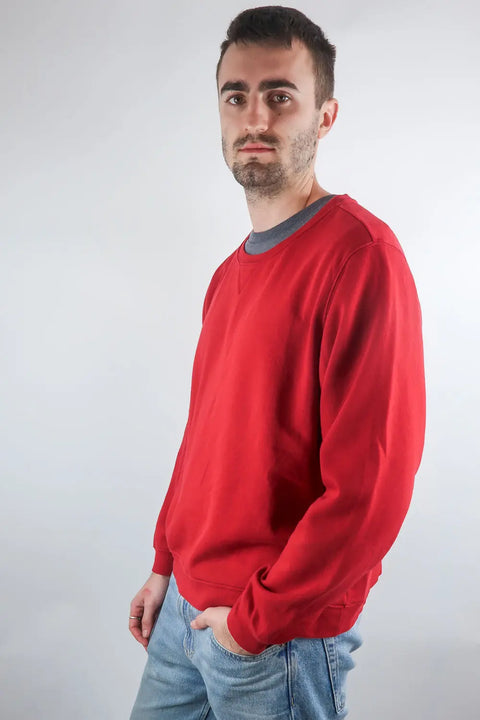 Pullover, rot, M wearing between mondays