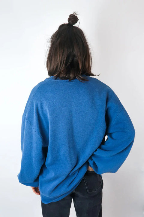 Sweater, blue, L  Patch "Bine" wearing between mondays