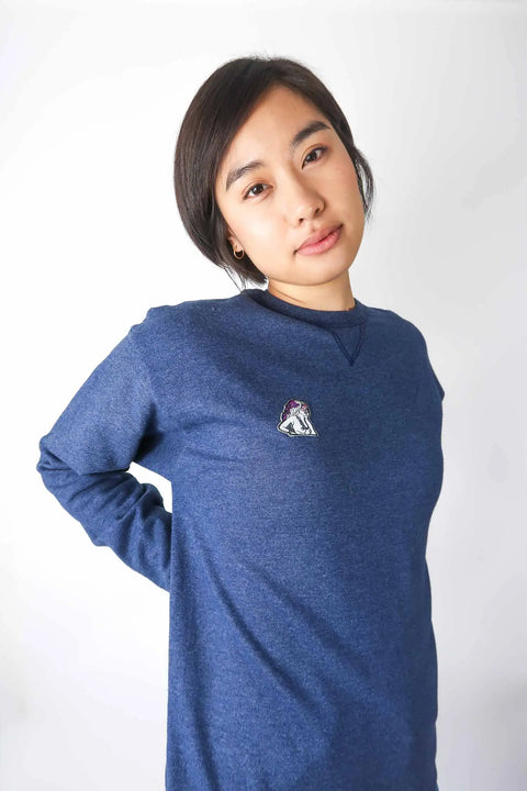 Sweater, blue, S "Patch Janna" wearing between mondays