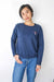 Sweater, blue, S "Patch "Norah" wearing between mondays