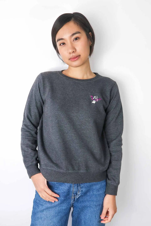 Sweater, dark grey, S, Patch "Norah" wearingbetweenmondays