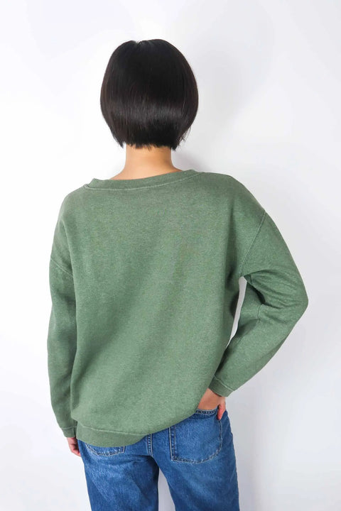 Sweater, grün, M "Patch "Norah" wearing between mondays
