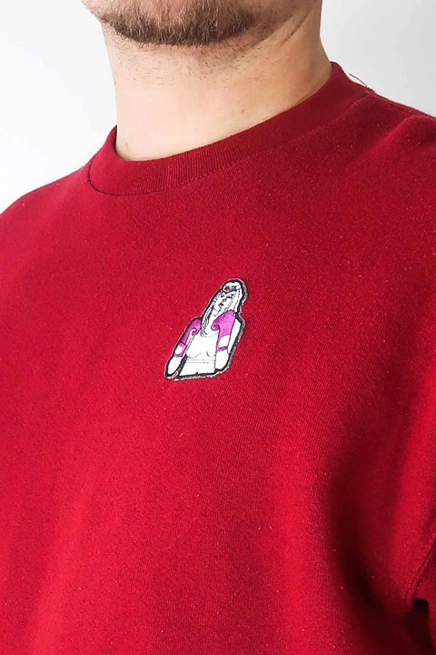 Sweater, rot, XL "Patch "Caro" wearing between mondays