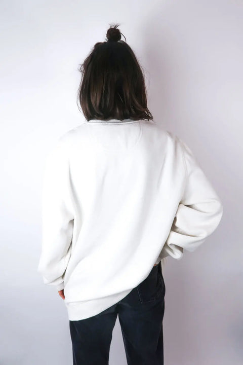 Sweater, white, L,  Patch"Norah" wearing between mondays