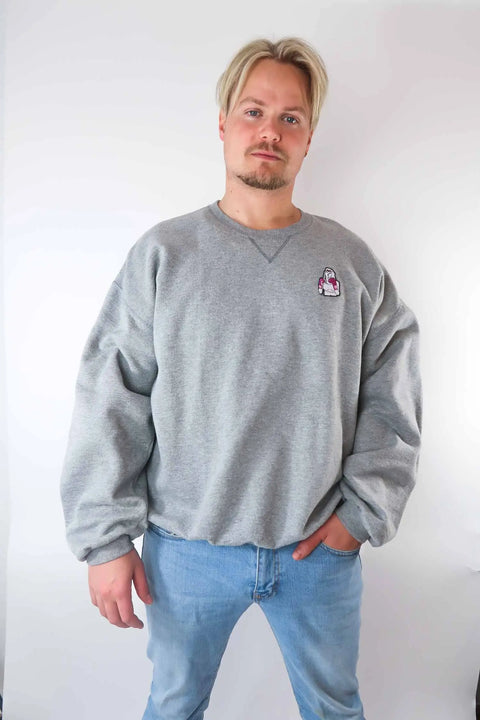 Sweater, grey, L/XL Patch"Caro" wearing between mondays