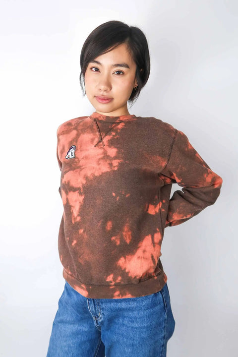 Batik Sweater, orange/brown, S, "Janna" wearingbetweenmondays