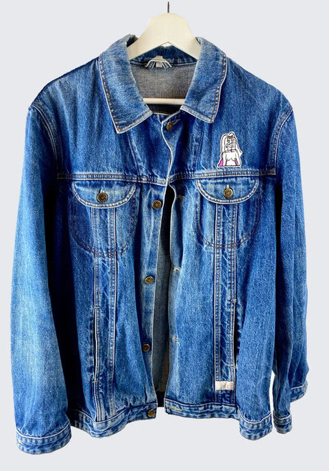 Jeansjacke, blau, S/M, mit OG-Patch wearingbetweenmondays