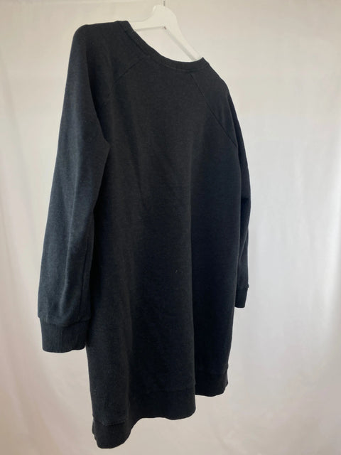 Sweaterdress, black/grey, S "Patch Caro" wearing between mondays