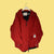 Vintage Herbstjacke/Windbreaker, rot, Motiv auf dem Rücken, M/L wearingbetweenmondays