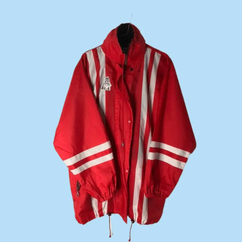 Windbreaker, rot-weiß, L/XL wearingbetweenmondays